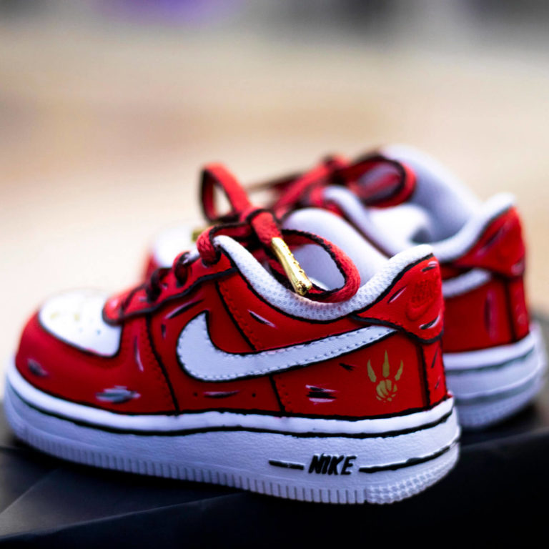Toronto Raptors Nike AF1 KIDS SHOE Premium Hand