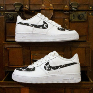 Hand Painted LV Designer Themed Nike Airforce 1